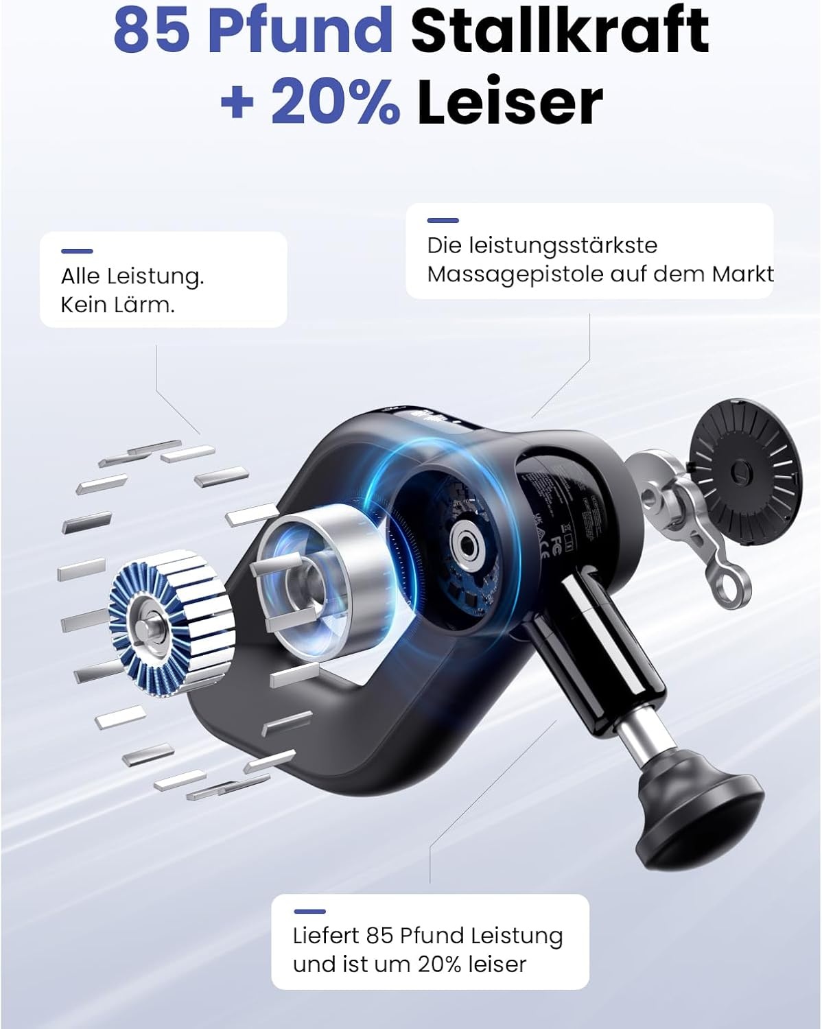 Tiefengewebe Massagepistole - 16mm Amplitude - OLED - 35% Rabatt