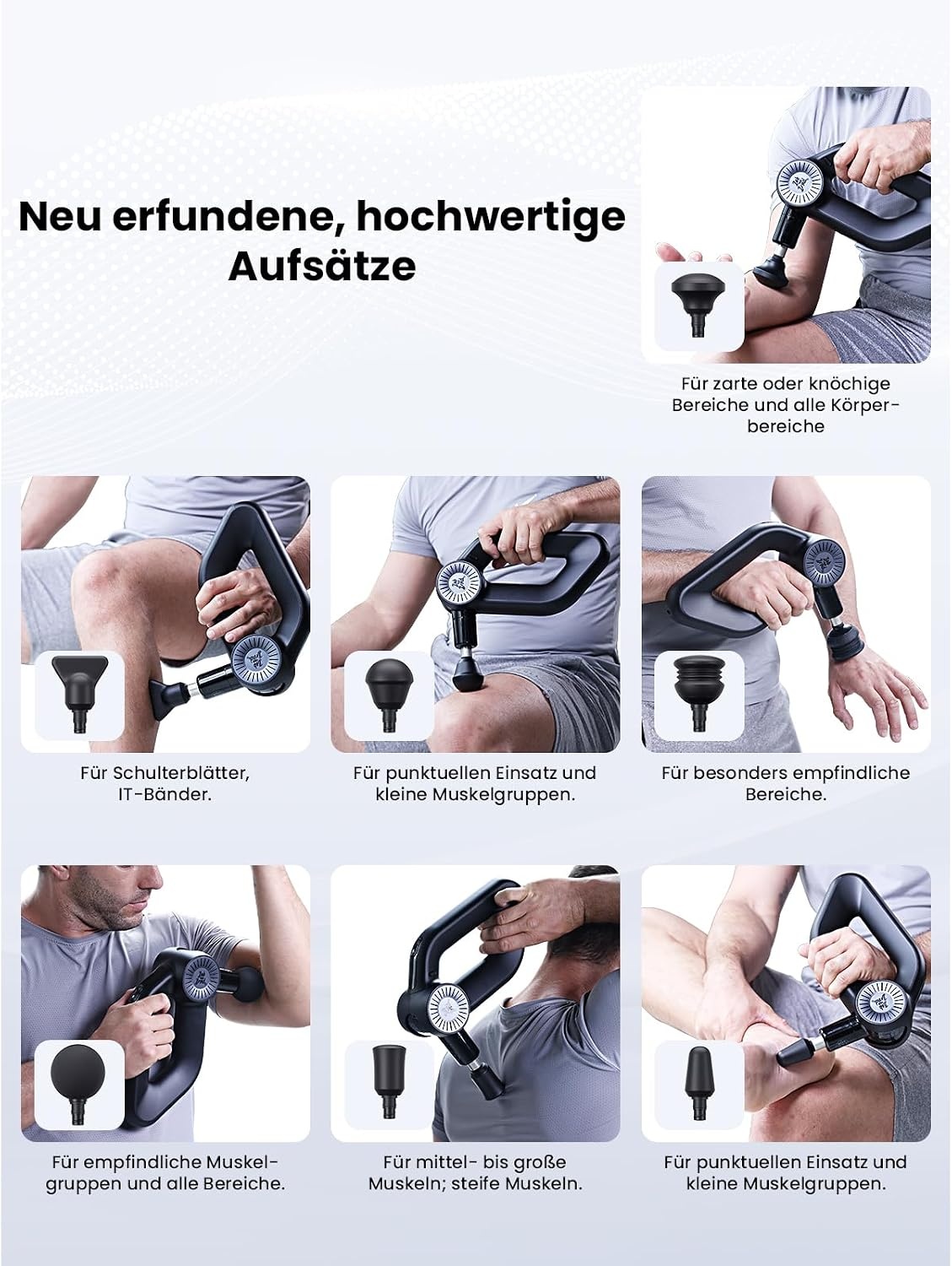 Tiefengewebe Massagepistole - 16mm Amplitude - OLED - 35% Rabatt