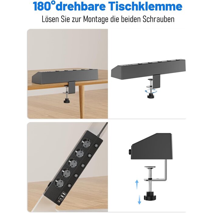 Tisch-Steckdosenleiste 5-fach USB-C PD 30W, 3m Kabel - 32% Rabatt