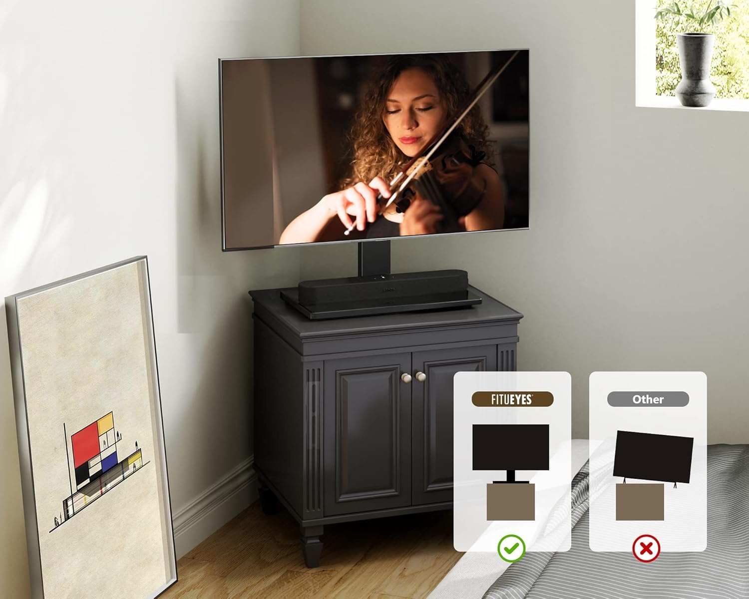 Universeller TV-Tischständer 27-55 Zoll, 40 kg, VESA 400x400 - 32% Rabatt