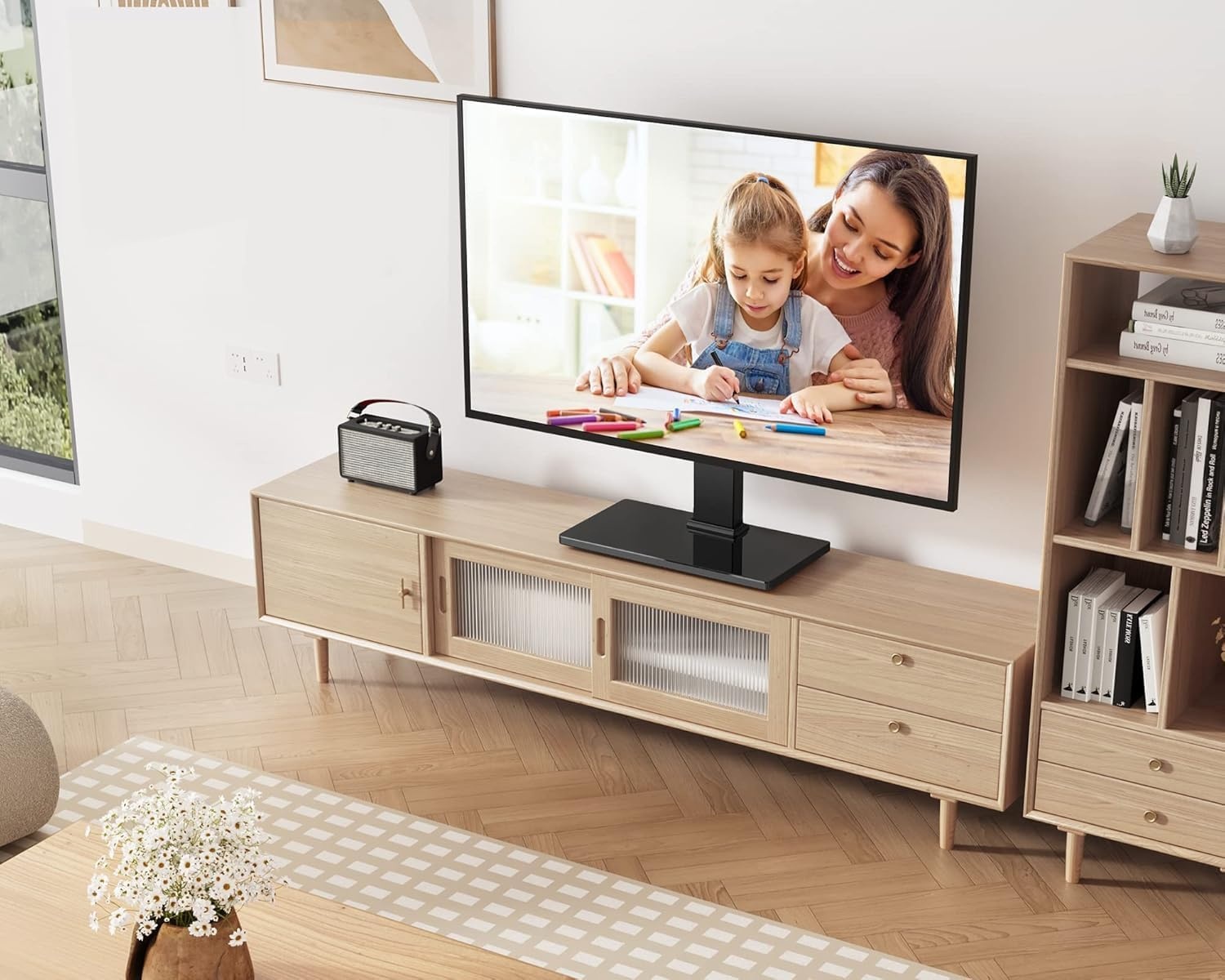 Universeller TV-Tischständer 27-55 Zoll, 40 kg, VESA 400x400 - 32% Rabatt
