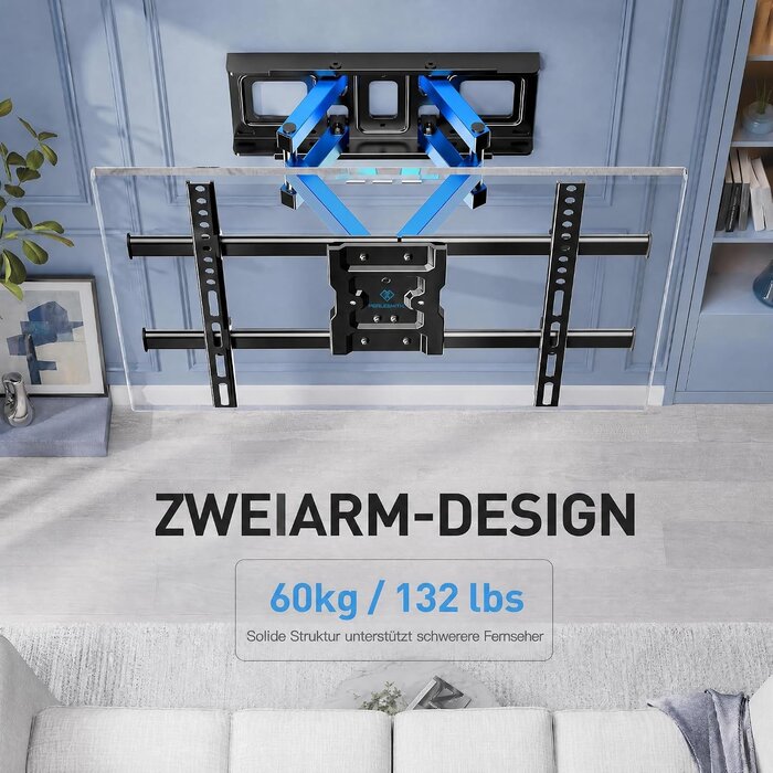 TV-Wandhalterung 37-85 Zoll, schwenkbar, bis 60 kg - 33% Rabatt