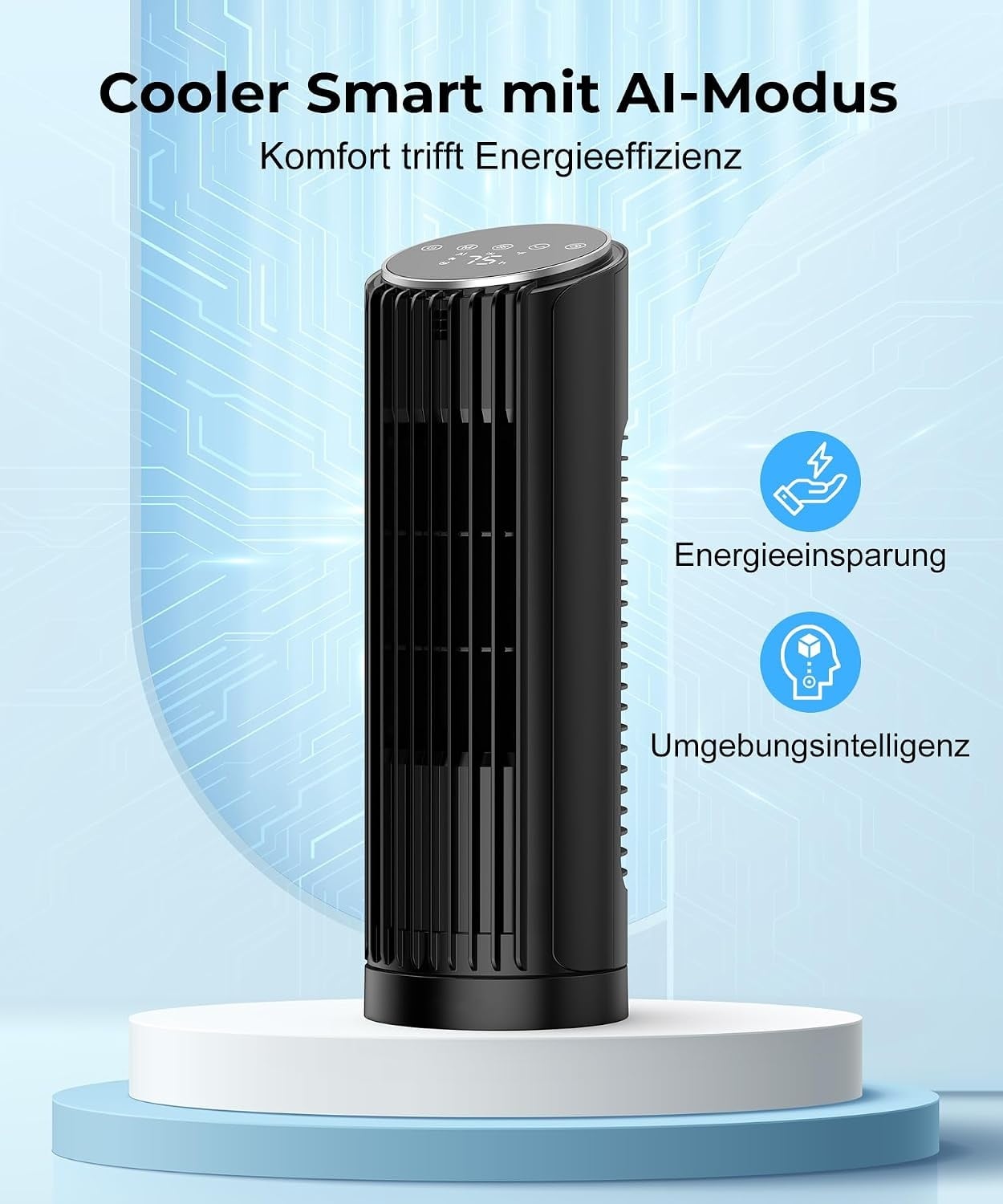 Kompakter Turmventilator 33 cm - 32% Rabatt - Leise & Effizient