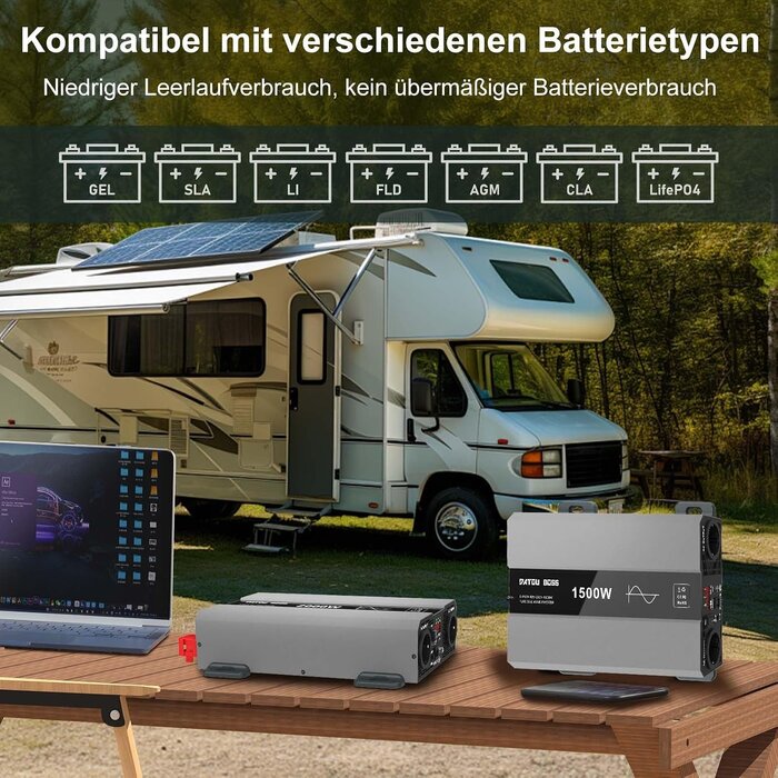2000W Reiner Sinus Wechselrichter 24V auf 230V - 35% Rabatt
