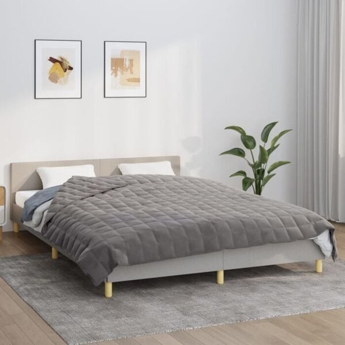 Gewichtsdecke 200x220 cm 13 kg - Grau - 34% Rabatt