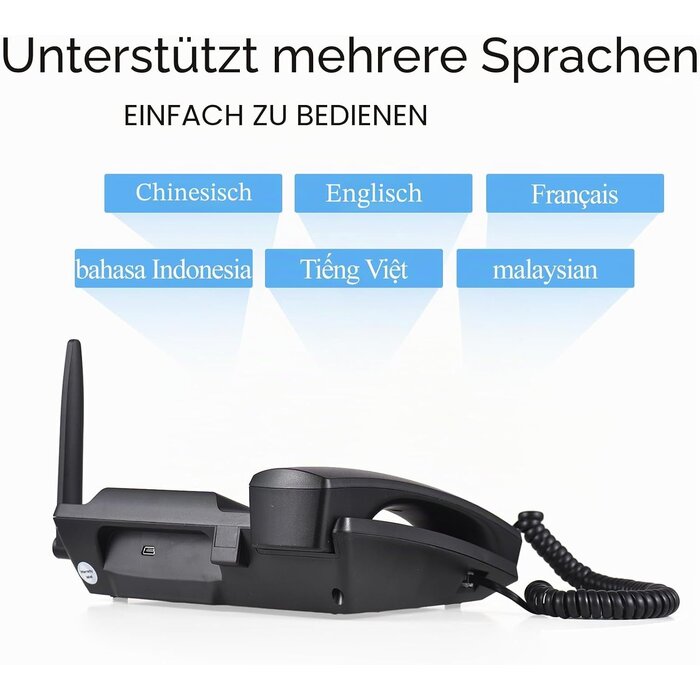 Drahtloses GSM-Tischtelefon mit Dual-SIM - 31% Rabatt