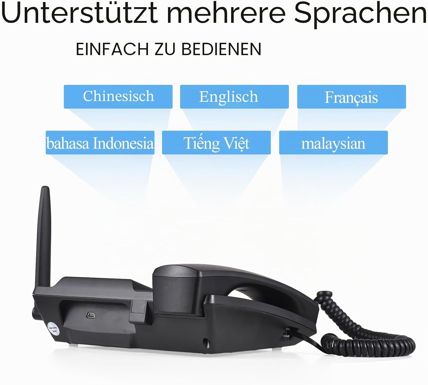 Drahtloses GSM-Tischtelefon mit Dual-SIM - 31% Rabatt