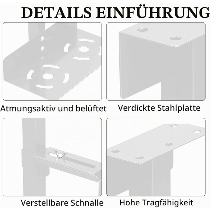 CPU-Halterung für unter den Schreibtisch, weiß - 33% Rabatt