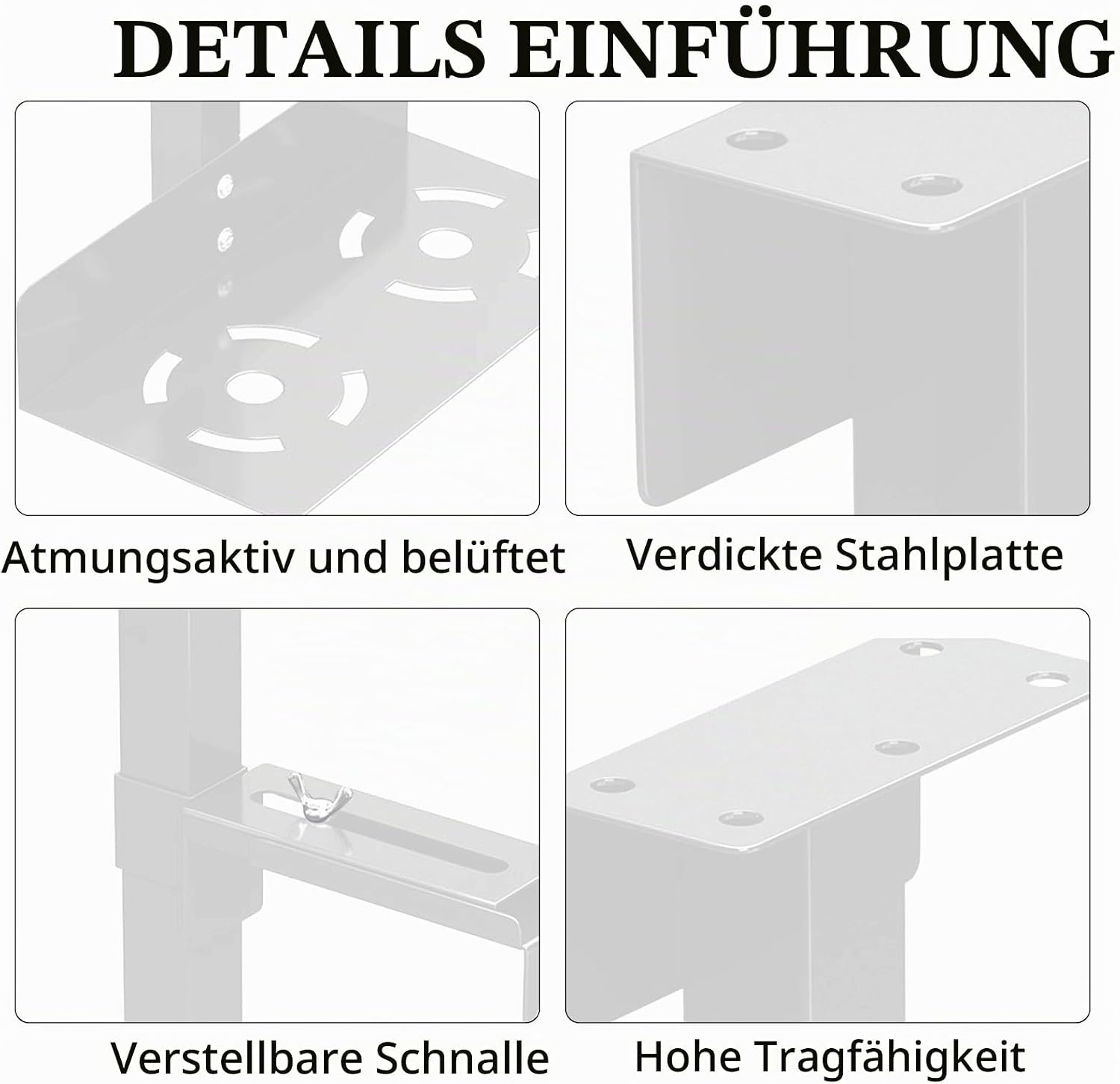 CPU-Halterung für unter den Schreibtisch, weiß - 33% Rabatt