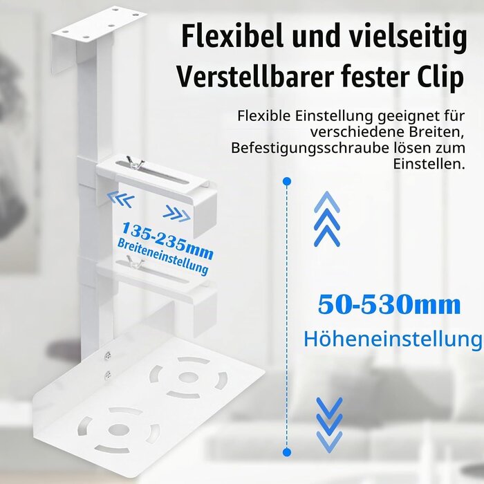 CPU-Halterung für unter den Schreibtisch, weiß - 33% Rabatt