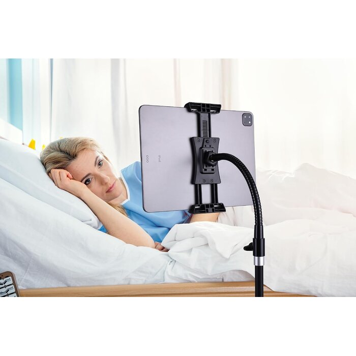 Tablet- & Handy-Bodenständer 185 cm mit Schwanenhals - 33% Rabatt