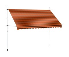 Vidaxl Manuelle Markise 350 cm, Orange/Braun - 52% Rabatt