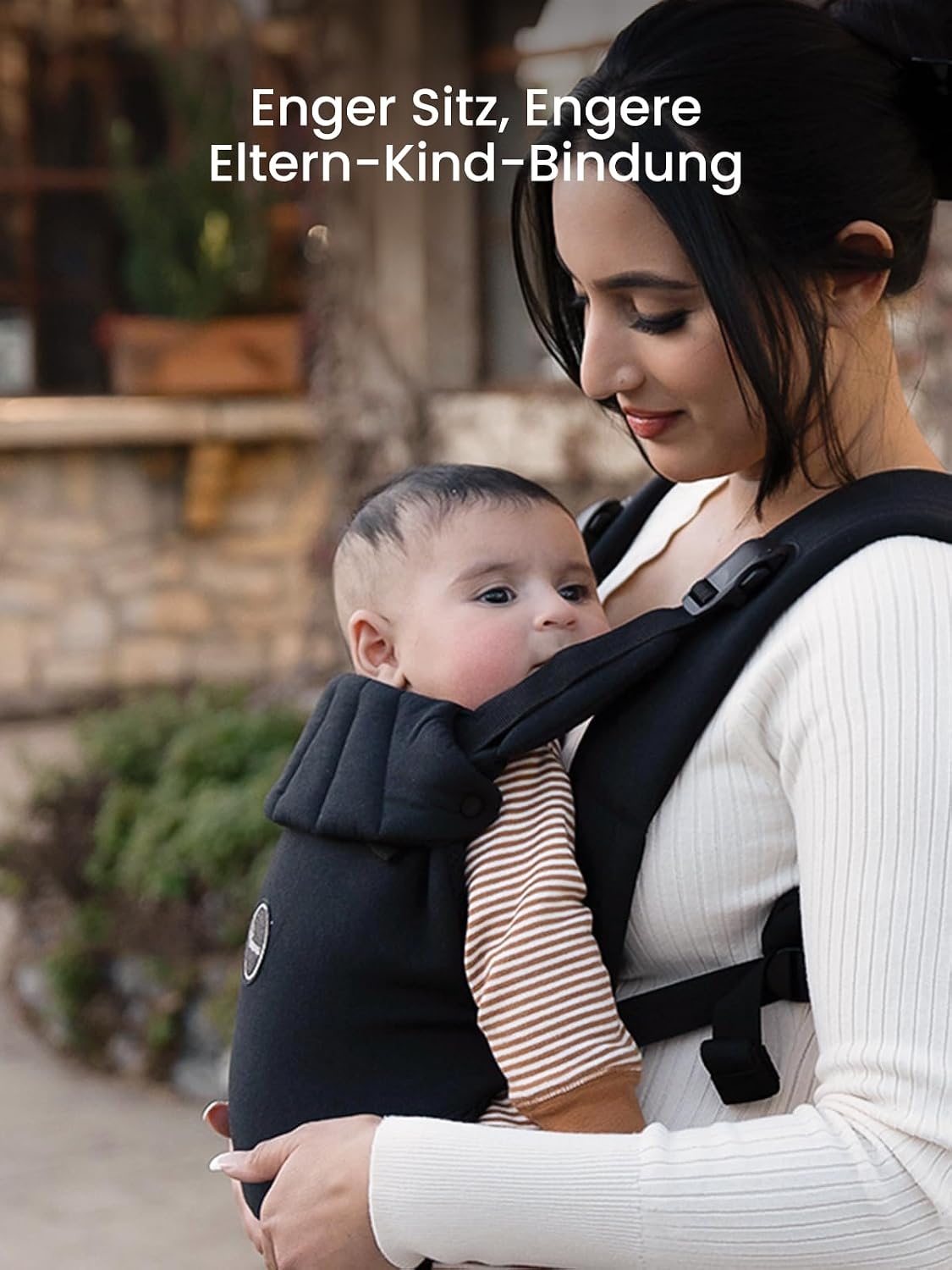 Ergonomische Babytrage - schwarz, 3-18 kg - 33% Rabatt