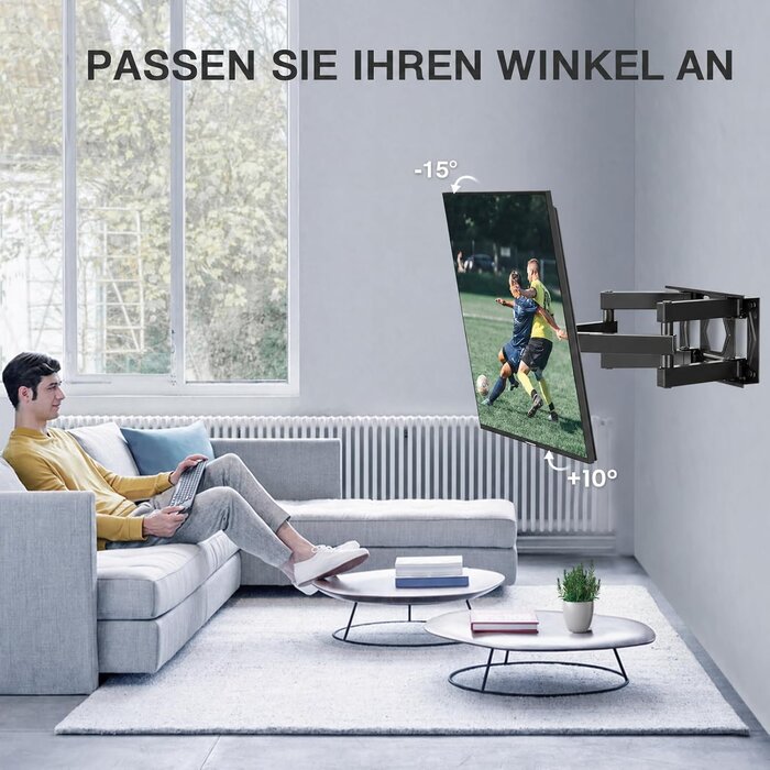 TV-Wandhalterung 26-70 Zoll schwenkbar bis 45 kg - 32% Rabatt