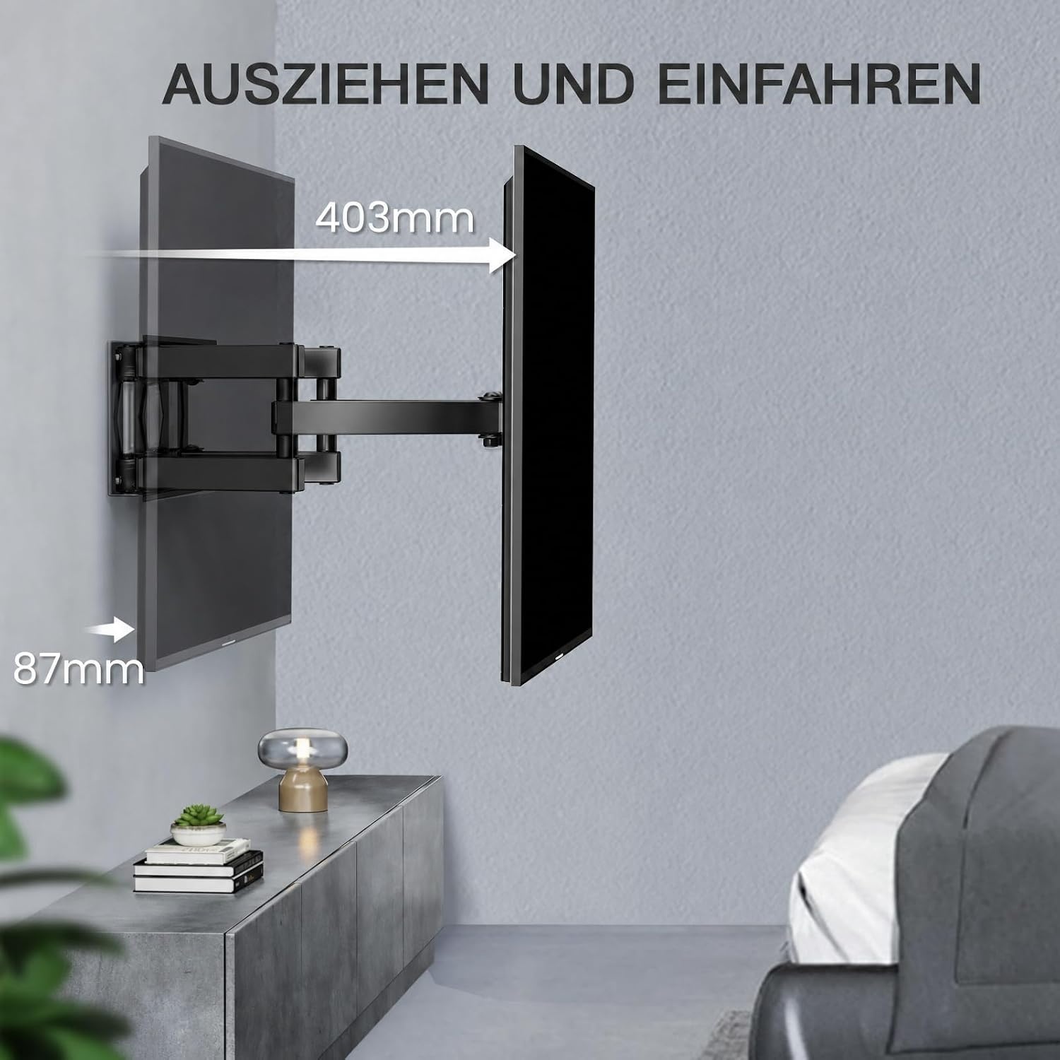 TV-Wandhalterung 26-70 Zoll, schwenkbar, 32% Rabatt, Stahl, bis 45 kg