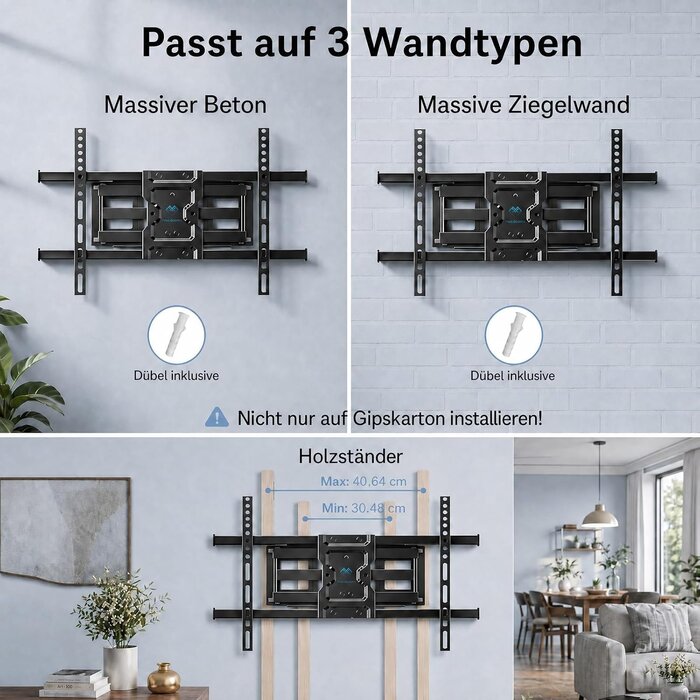 TV-Wandhalterung für 37-85 Zoll, schwenkbar, 33% Rabatt
