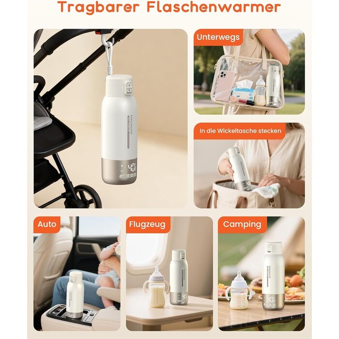 Tragbarer Flaschenwärmer 600 ml - 33% Rabatt auf Ausgepackt-Zustand