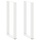 Bartischbeine 2er Set U-Form 40x100 cm Stahl Weiß - 34% Rabatt