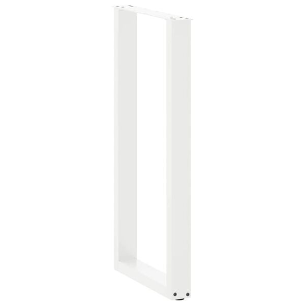 Bartischbeine 2er Set U-Form 40x100 cm Stahl Weiß - 34% Rabatt