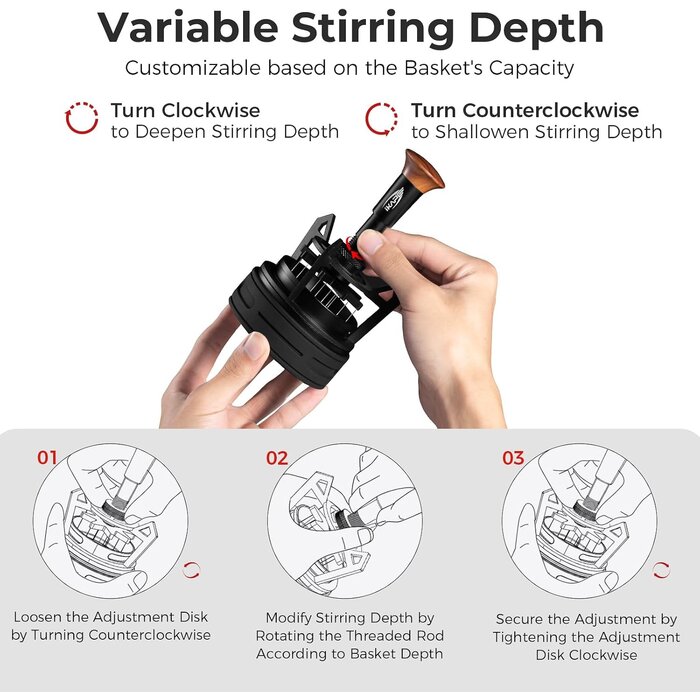 WDT Kaffee-Verteiler 58 mm - Espresso Leveling Tool - 33% Rabatt