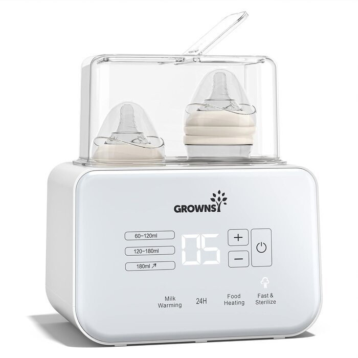 8-in-1 Babyflaschenwärmer und Sterilisator, cremeweiß - 33% Rabatt