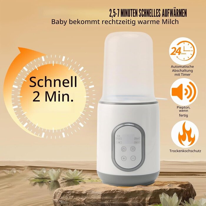 8-in-1 Babyflaschenwärmer - Schnell & Sterilisierbar - 30% Rabatt