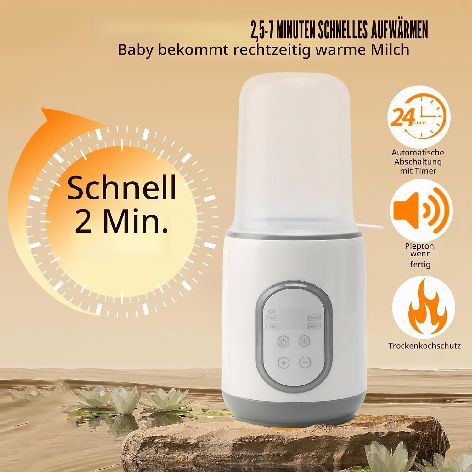 8-in-1 Babyflaschenwärmer - Schnell & Sterilisierbar - 30% Rabatt