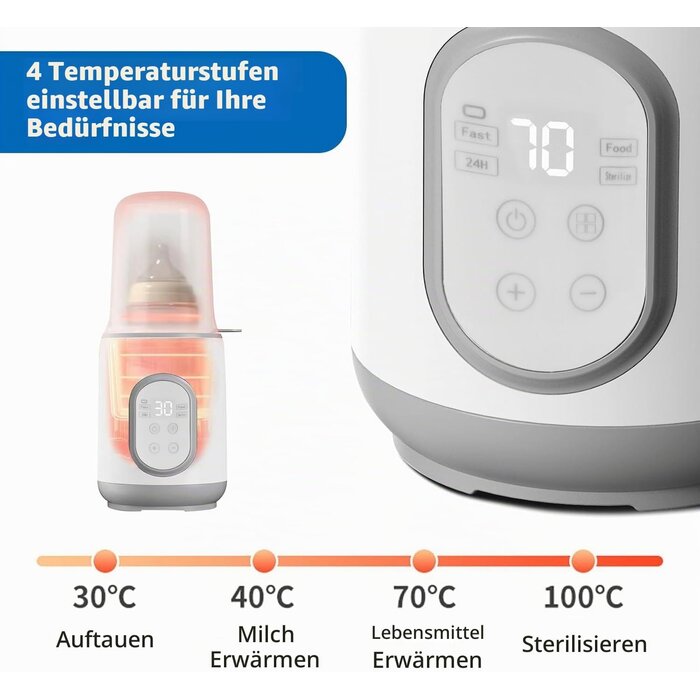 8-in-1 Babyflaschenwärmer - Schnell & Sterilisierbar - 30% Rabatt