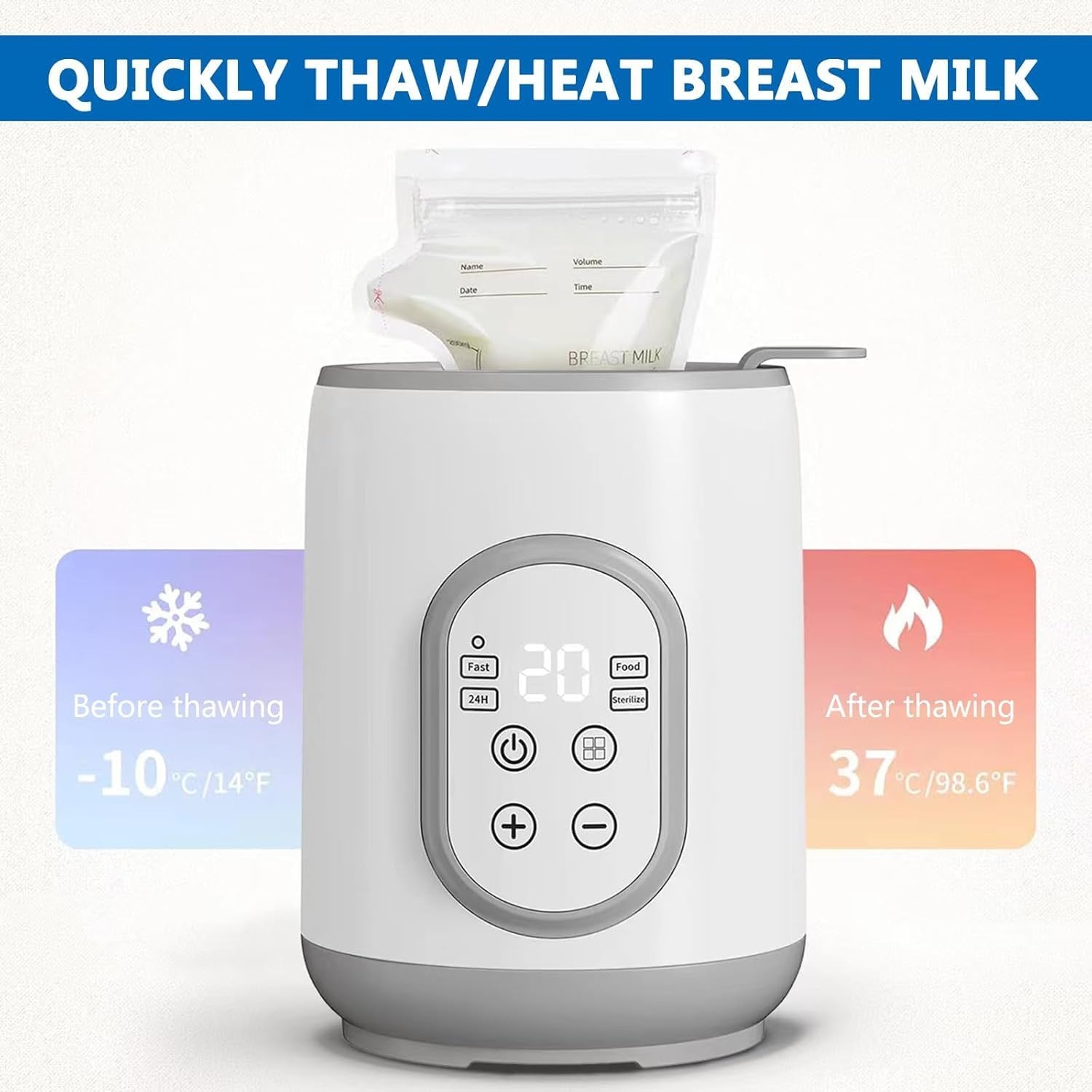 8-in-1 Babyflaschenwärmer - Schnell & Sterilisierbar - 30% Rabatt