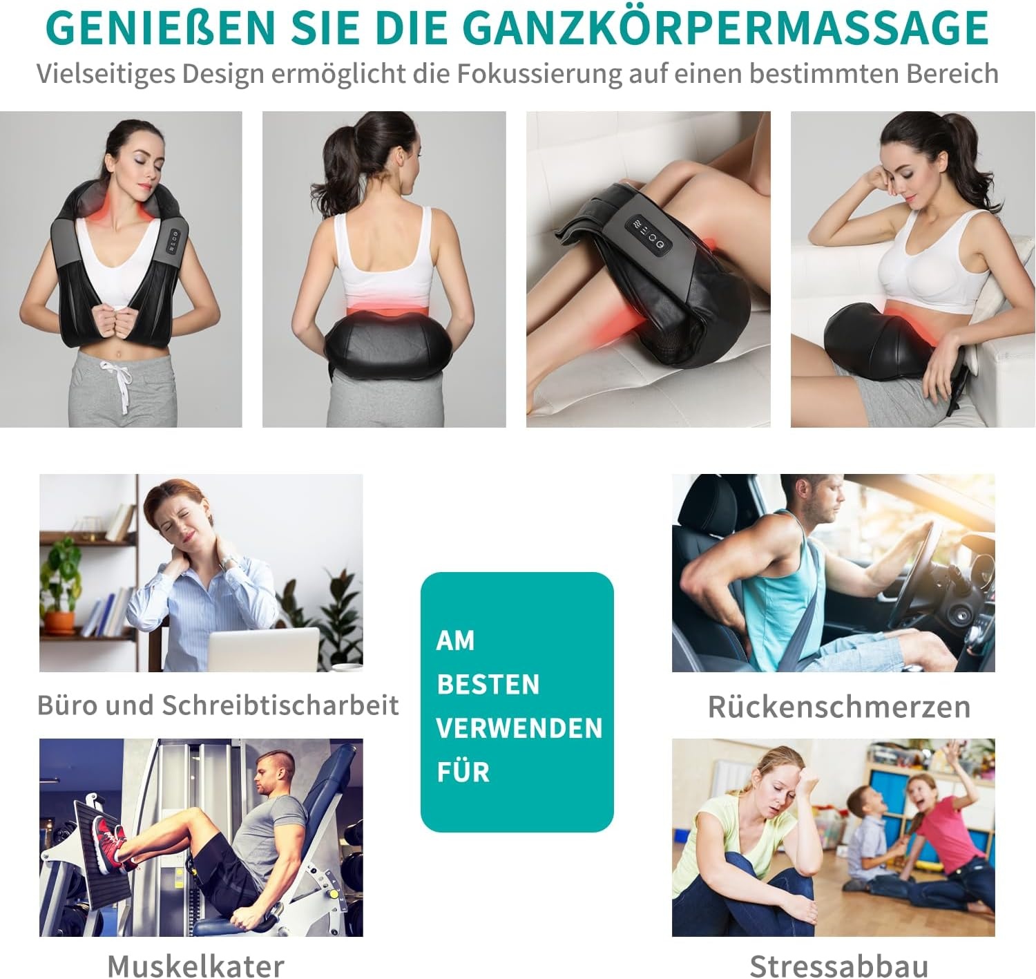 Shiatsu Nacken- & Rückenmassagegerät mit 33% Rabatt - Ausgepackt