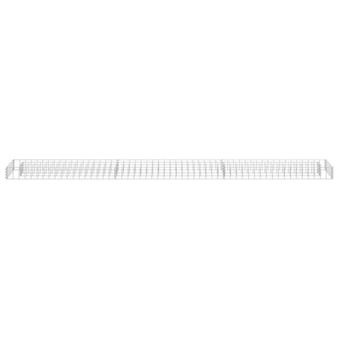 Gabionen-Pflanzkasten 270x30x10cm aus verzinktem Stahl - 32% Rabatt