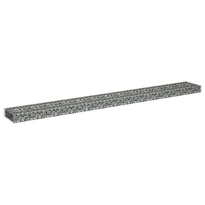 Gabionen-Pflanzkasten 270x30x10cm aus verzinktem Stahl - 32% Rabatt