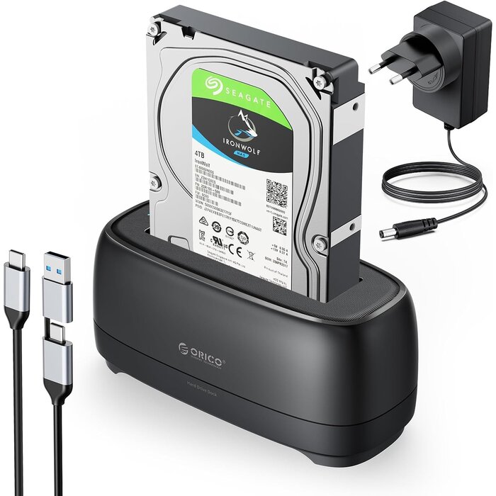 Dual Bay Festplatten-Dockingstation für 2,5" & 3,5" HDD/SSD, 32% Rabatt