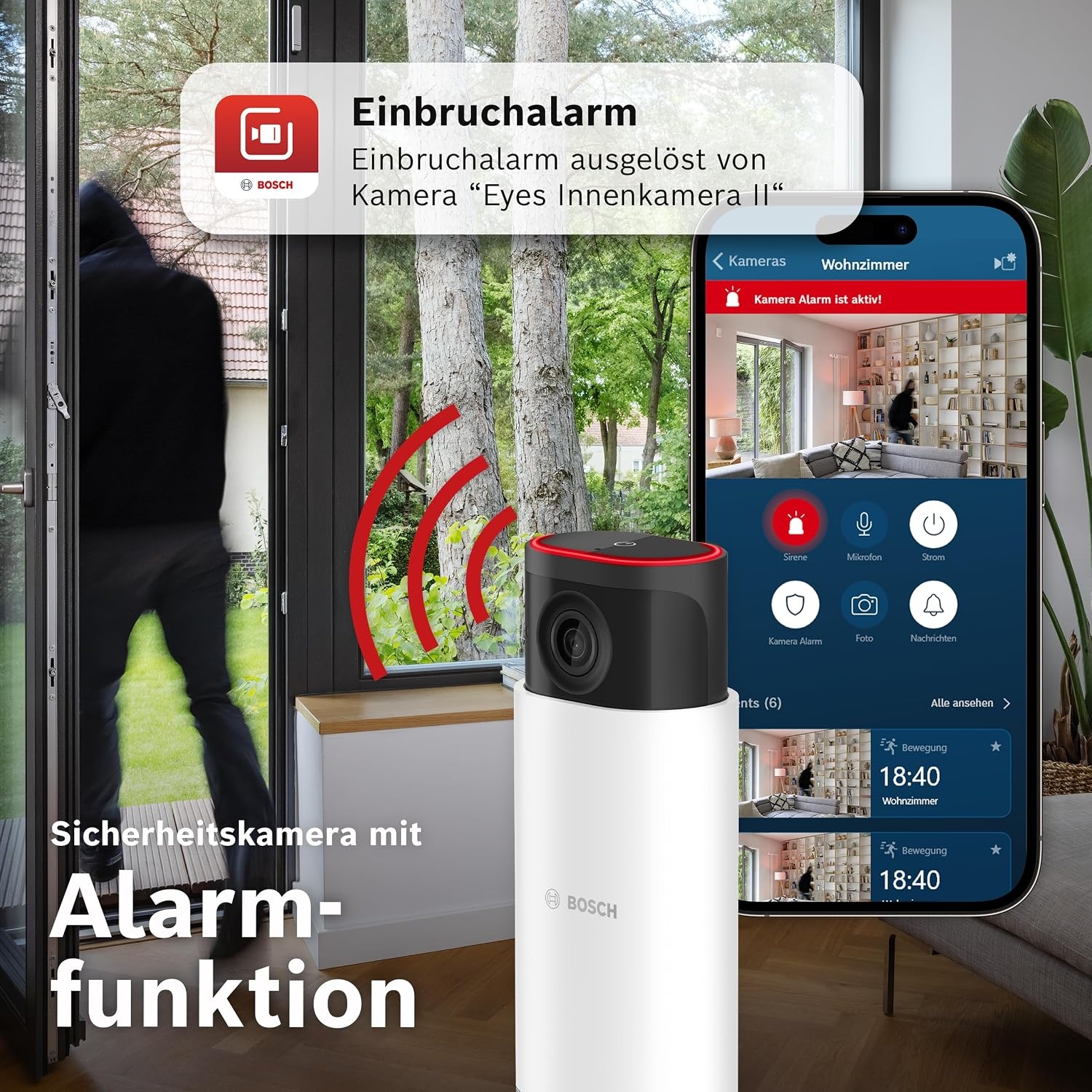 WLAN-Überwachungskamera 1080p, einziehbar - 35% Rabatt