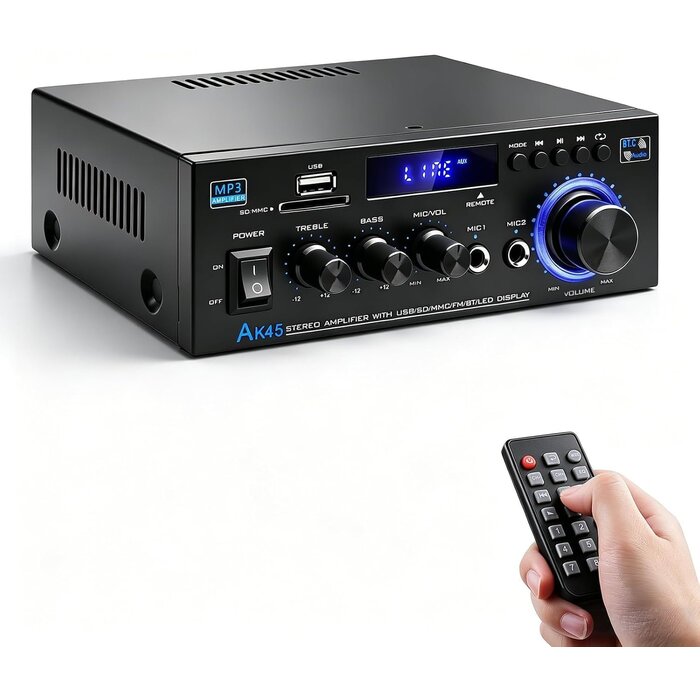 HiFi Stereo Verstärker 400W mit Bluetooth & FM-Radio - 32% Rabatt