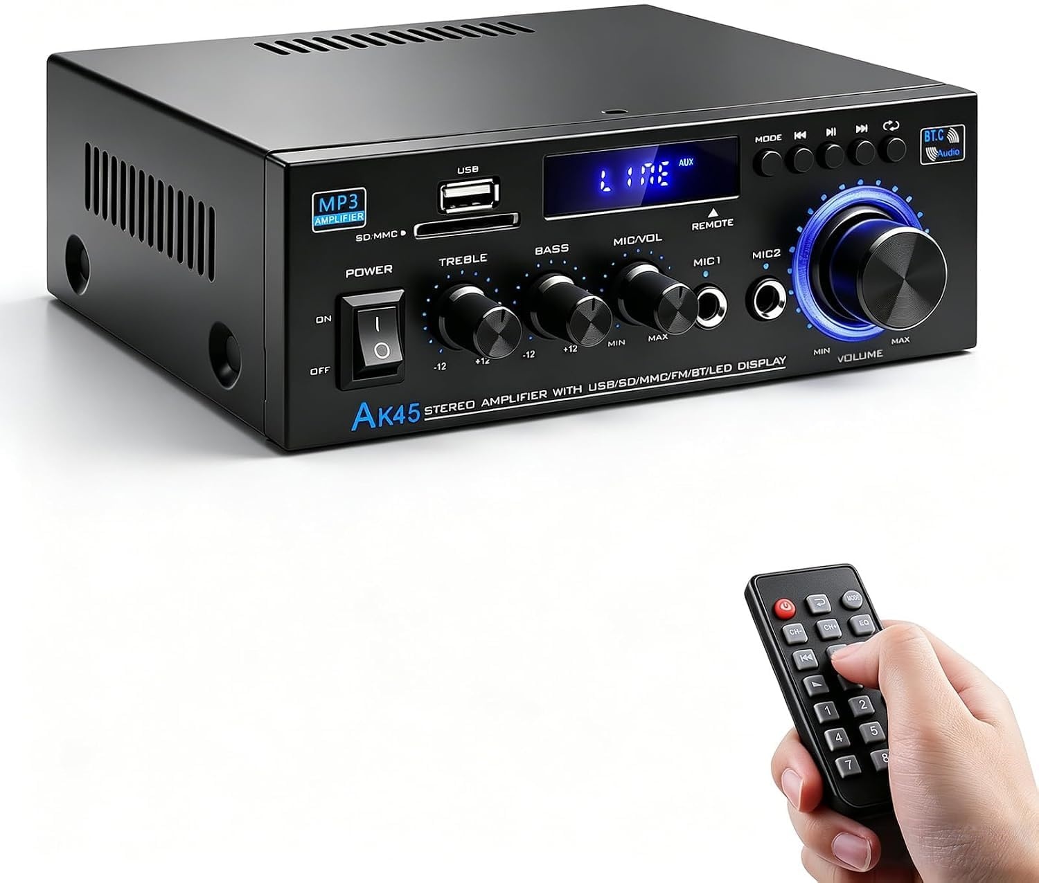 HiFi Stereo Verstärker 400W mit Bluetooth & FM-Radio - 32% Rabatt