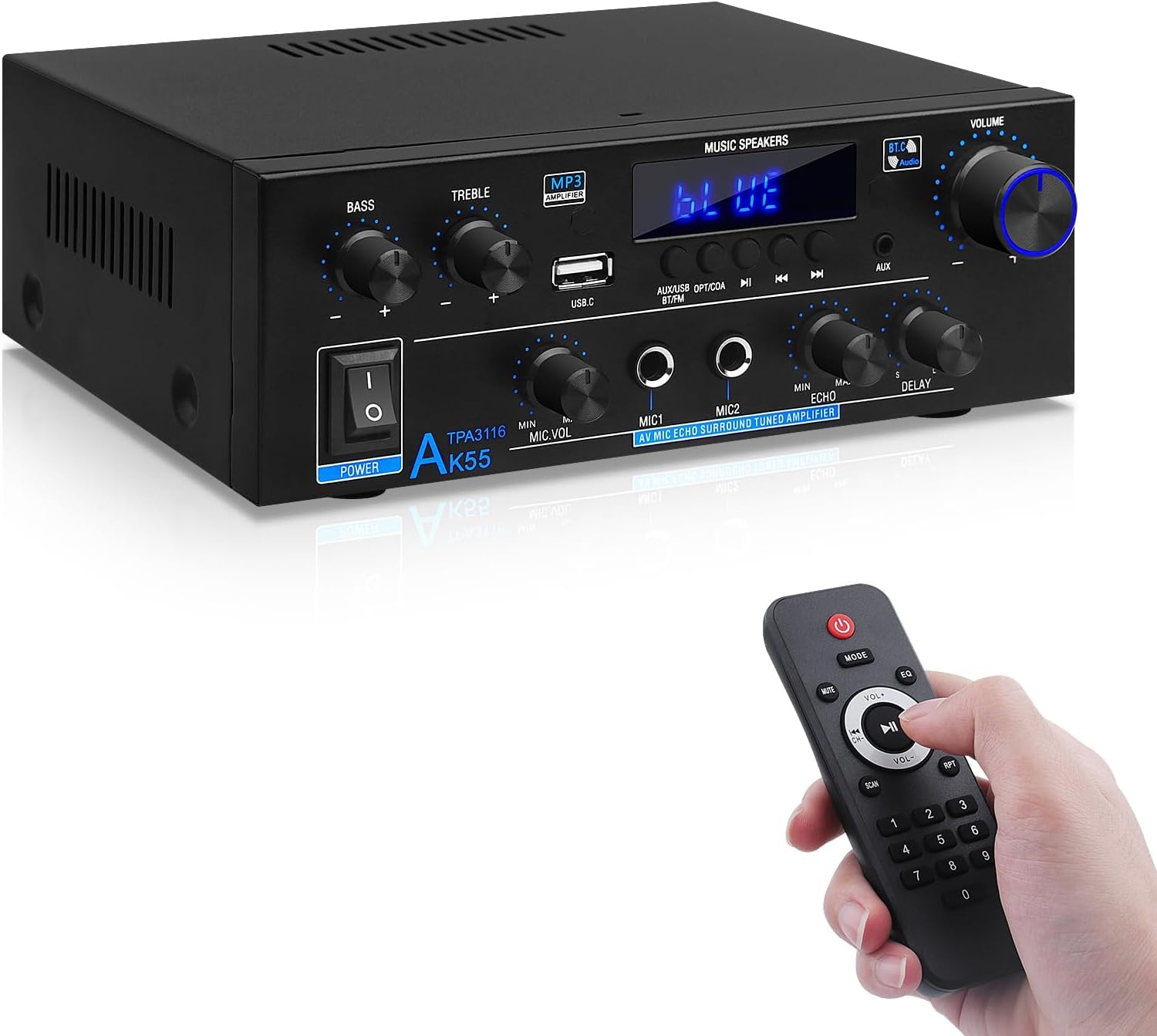 HiFi Stereo Verstärker 400W mit Bluetooth & FM-Radio - 32% Rabatt