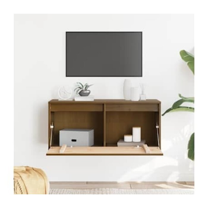 Vidaxl Wandschrank Kiefer honigbraun 80x30x35 cm - 33% Rabatt