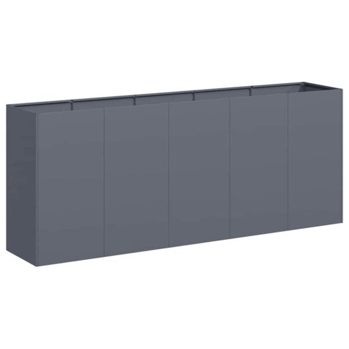 Vidaxl Großer Pflanzkübel 200x40x80 cm in Anthrazit - 58% Rabatt