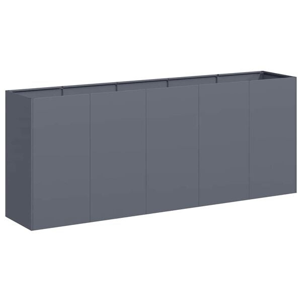 Vidaxl Großer Pflanzkübel 200x40x80 cm in Anthrazit - 58% Rabatt