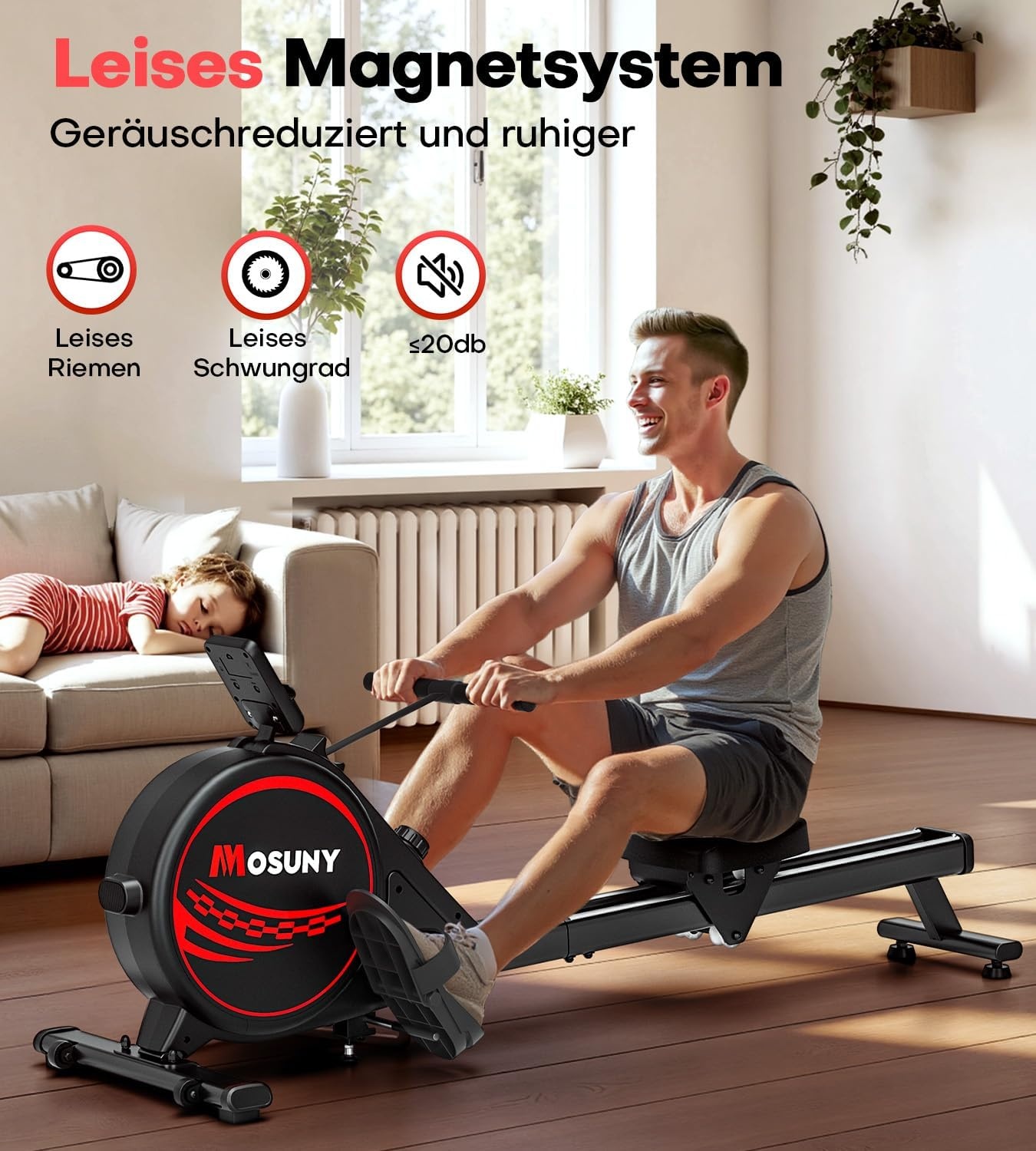 Magnetisches Rudergerät: 16 Widerstände & App-Anbindung - 30% Rabatt