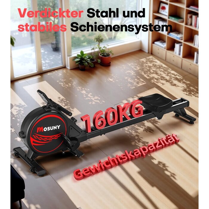 Magnetisches Rudergerät: 16 Widerstände & App-Anbindung - 30% Rabatt