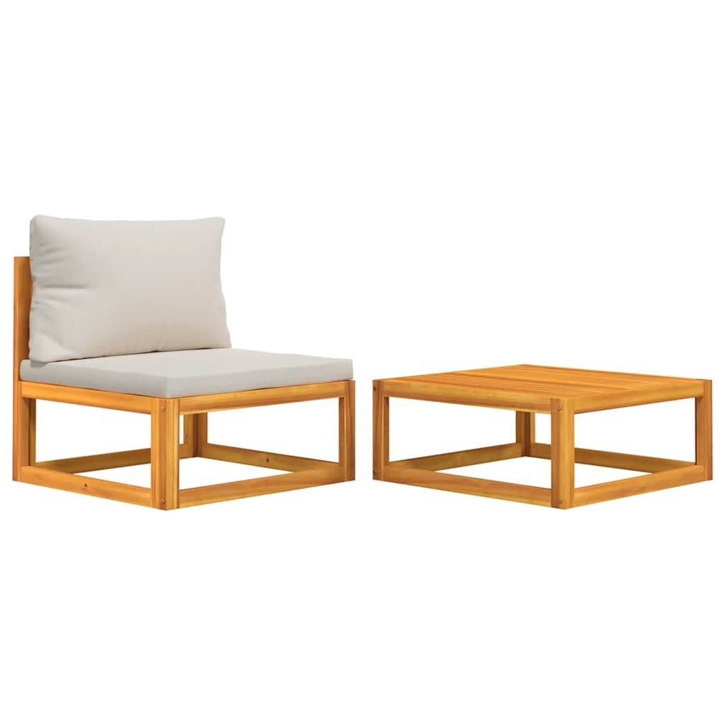 Vidaxl Massives Akazienholz Loungeset - 2-teilig - 35% Rabatt