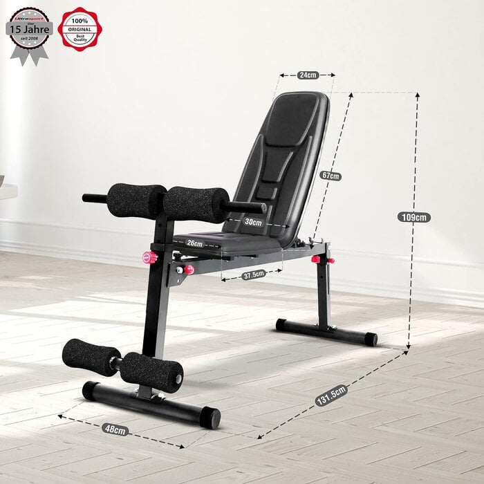 Multifunktionale Klappbare Hantelbank - 131,5 cm - 29% Rabatt