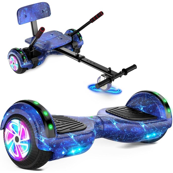 Hoverboard mit Sitz & 6,5 Zoll Rädern - Sternenblau - 35% Rabatt