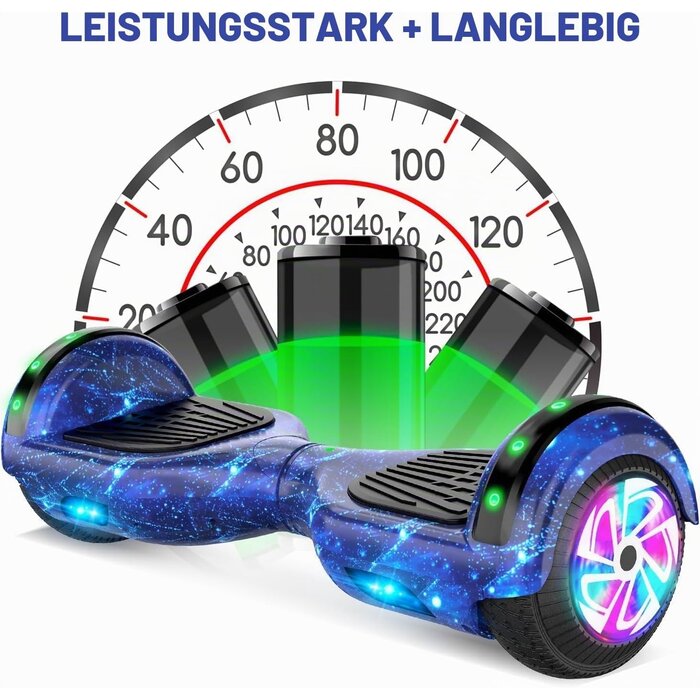Hoverboard mit Sitz & 6,5 Zoll Rädern - Sternenblau - 35% Rabatt