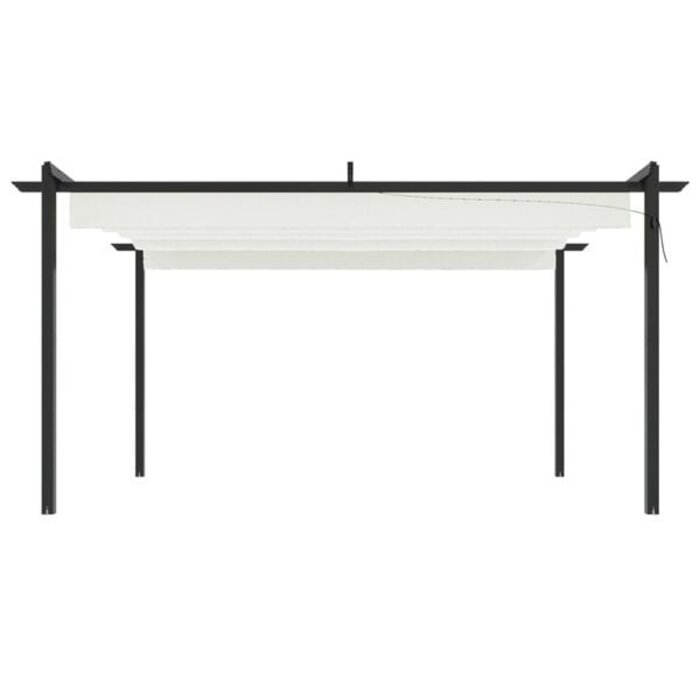 Vidaxl Gartenpavillon 4x3 m in Creme mit ausziehbarem Dach - 35% Rabatt
