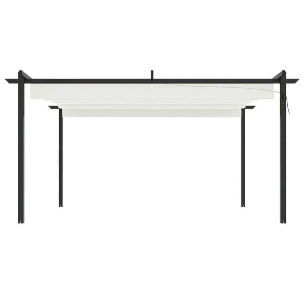 Vidaxl Gartenpavillon 4x3 m in Creme mit ausziehbarem Dach - 35% Rabatt