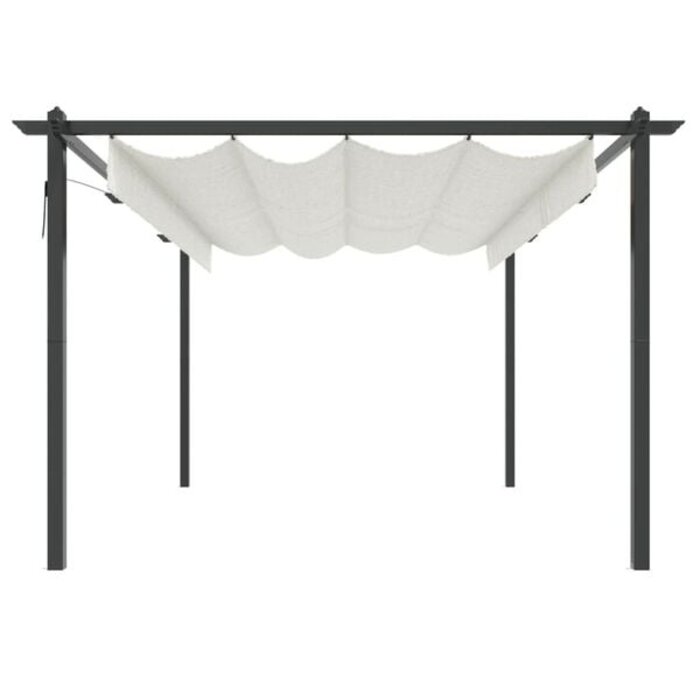 Vidaxl Gartenpavillon 4x3 m in Creme mit ausziehbarem Dach - 35% Rabatt