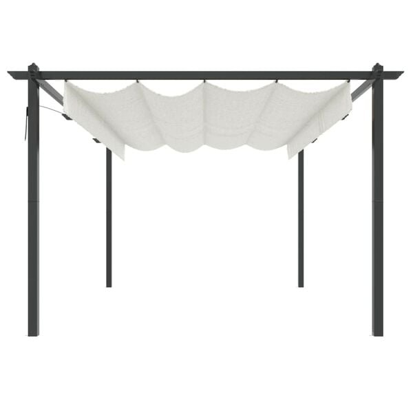 Vidaxl Gartenpavillon 4x3 m in Creme mit ausziehbarem Dach - 35% Rabatt